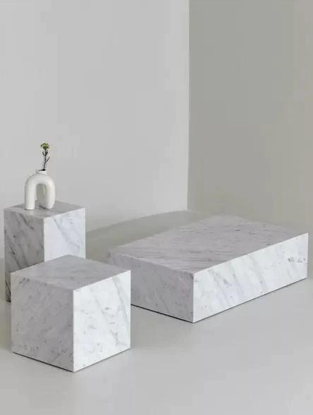 EDGC002 Carrara white marble coffee table