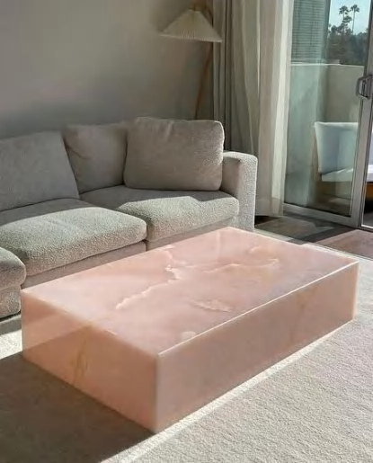 EDGC007 Pink onyx or custom coffee table