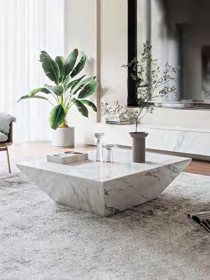EDGC008 Bianco Statuario Marble coffee table