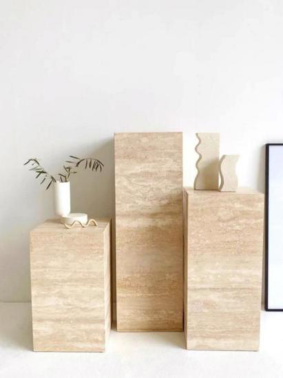 EDGP007 Light Beige Travertine plinth