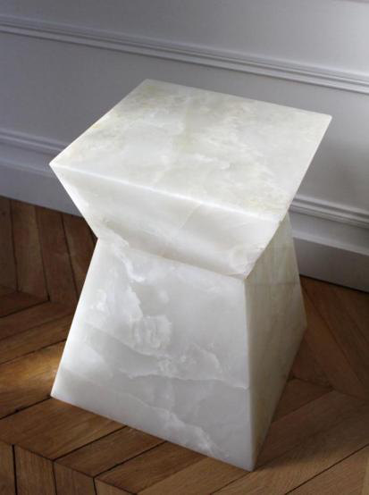 EDGST012 White onyx or custom side table