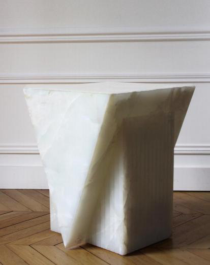 EDGST013 White onyx or custom side table