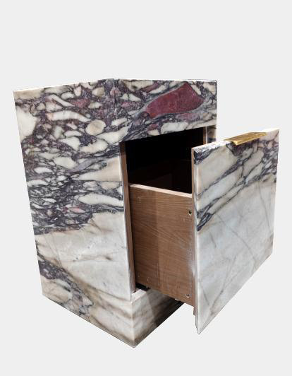 EDGST014 Calacatta viola or custom side table